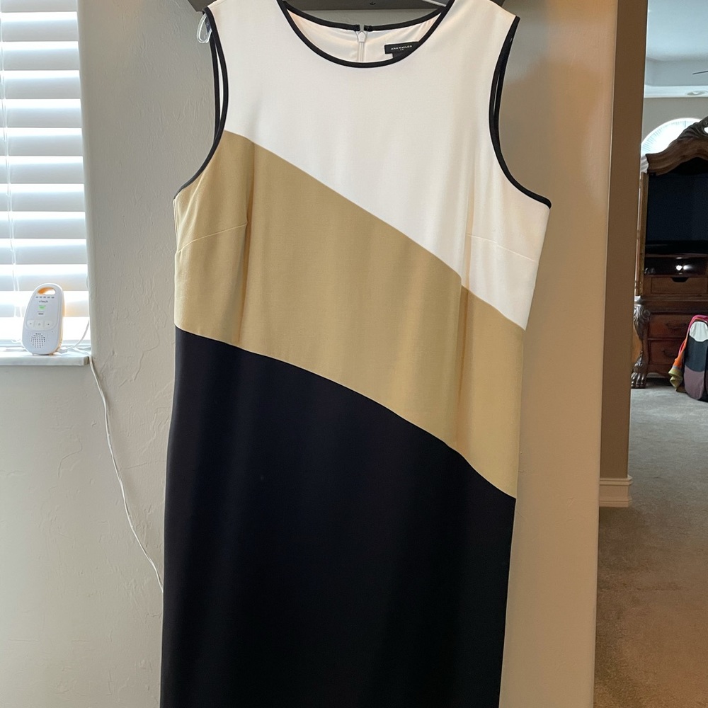 Ann Taylor knee length color block dress